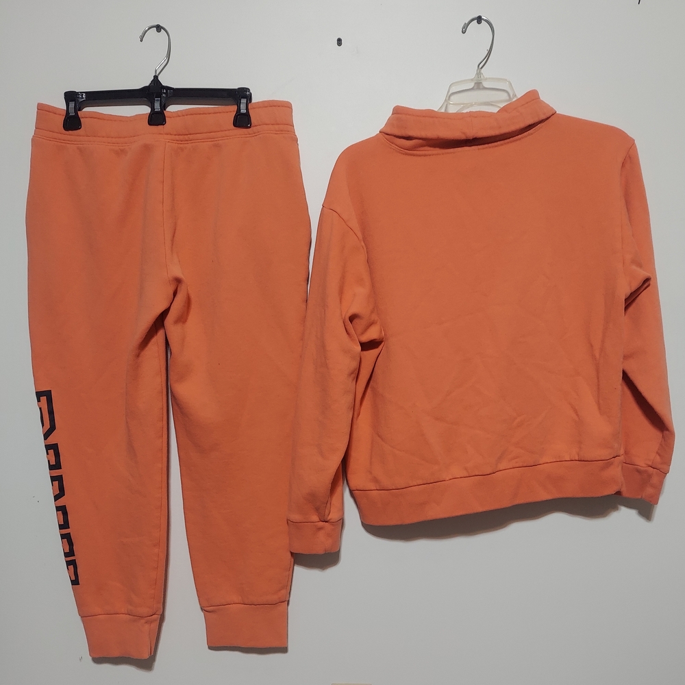 PINK Victoria’s Secret Coral Jogger Set Size Large Vibrant Loungewear - Picture 6 of 9